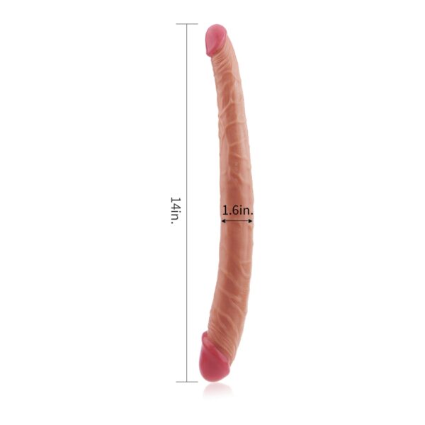 Dildo doble Penetración Real Skin - Imagen 2